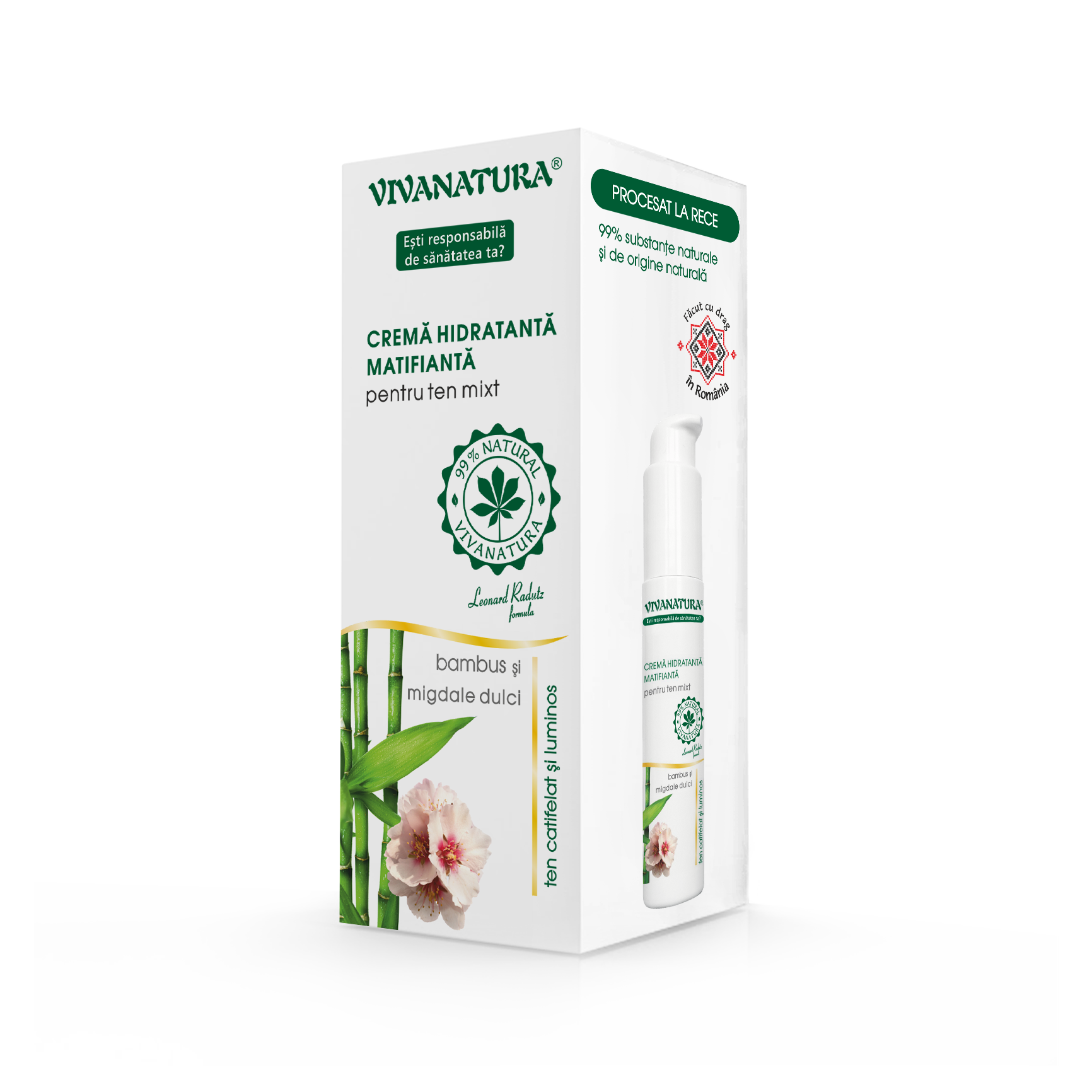 04_Crema-hidratanta-matifianta_cutie.png Crema hidratanta matifianta pentru ten mixt cu bambus si migdale dulci 45 ml – Leonard Radutz Formula – VivaNatura