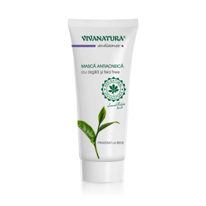Mască Antiacneică cu argilă și tea tree 75 ml – VivaNatura