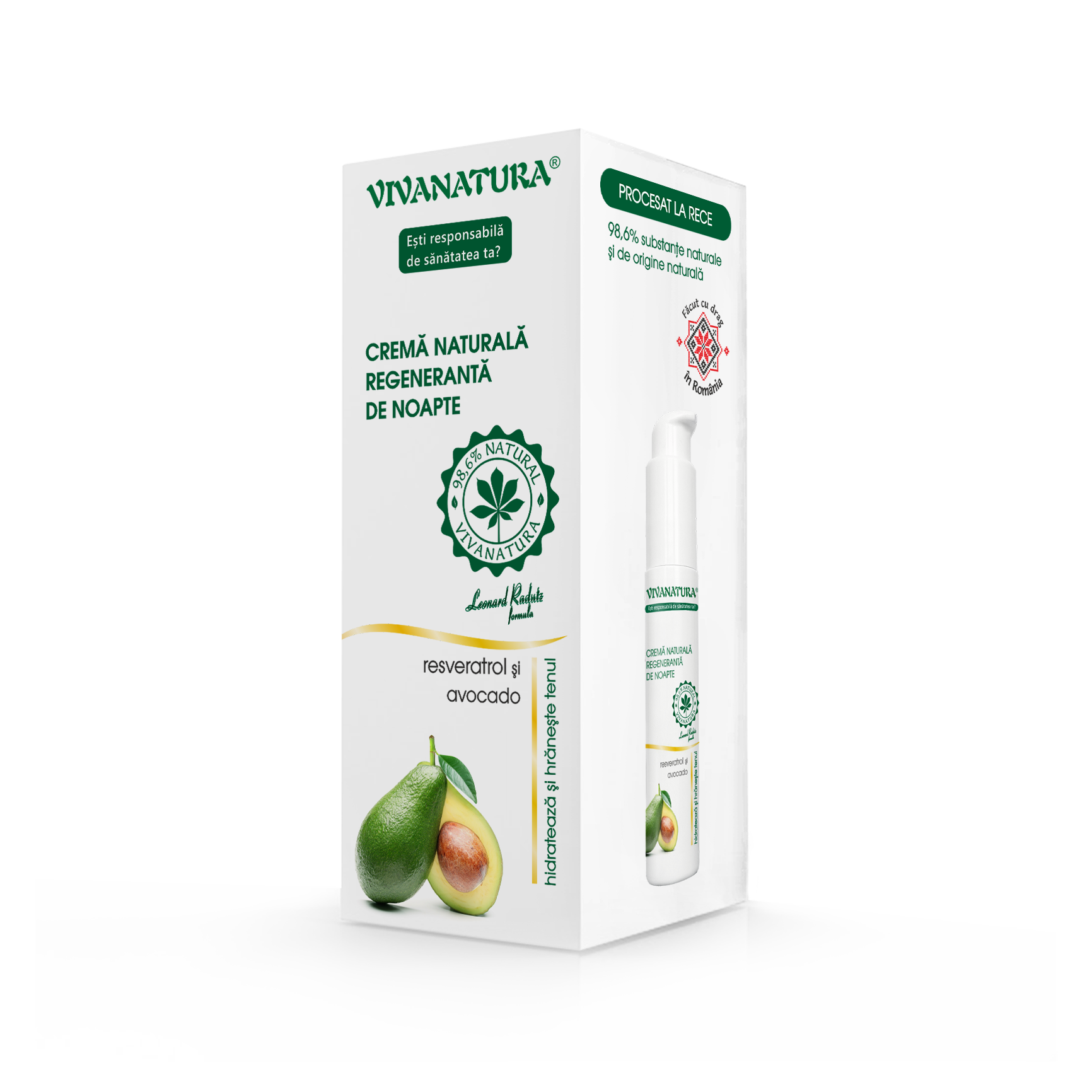 17_Crema-regeneranta-de-noapte_cutie_45ml.png Cremă naturală regenerantă de noapte cu avocado și resveratrol 45 ml – Leonard Radutz Formula – VivaNatura