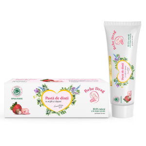 Bebe Drag Pasta de Dinti cu Argila si Capsuni, 50ml – Leonard Radutz formula – VivaNatura