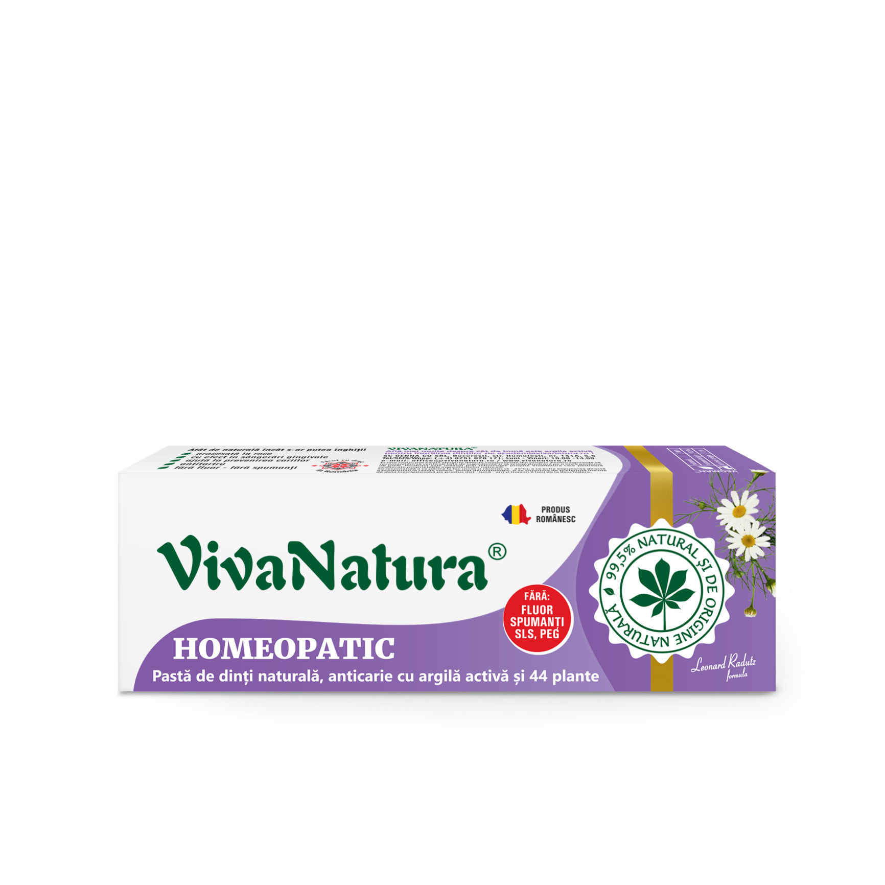Cutie_VN_Homeopatic_50-ml_300dpi.jpg Homeopatic - pasta de dinti naturala 99,5% cu argila si 44 plante, fara fluor, 50 ml - Leonard Radutz formula - VivaNatura