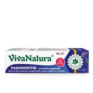 Parodontik protectie gingivala - pastă de dinți 100% naturală cu argilă activă, zeolit, oregano și 44 plante, fără fluor, 80 ml - Leonard Radutz formu