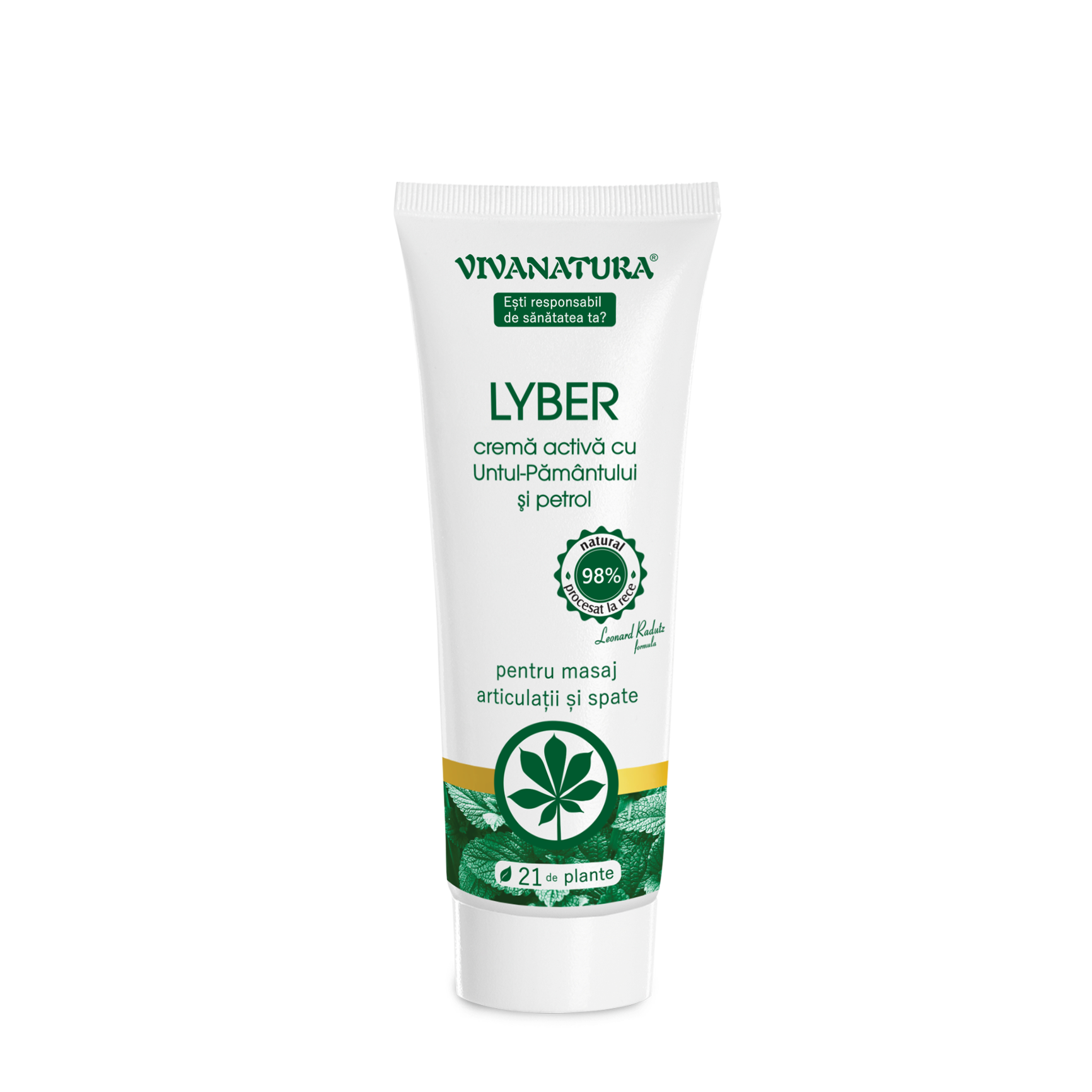 Flacon_Lyber_250ml_site-Lyber.ro_.png Lyber – cremă activă cu Untul Pământului și Petrol - 250 ml – Leonard Radutz Formula – VivaNatura