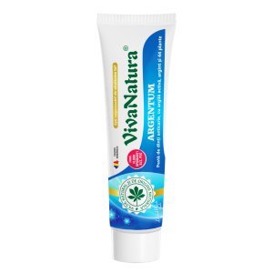 Argentum - Pasta de dinti naturală 99,5% cu argila si argint, fara fluor, 150 ml  - VivaNatura