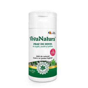 Praf de dinți 100% natural cu argilă, plante și zeolit, 75g - Leonard Radutz formula - VivaNatura